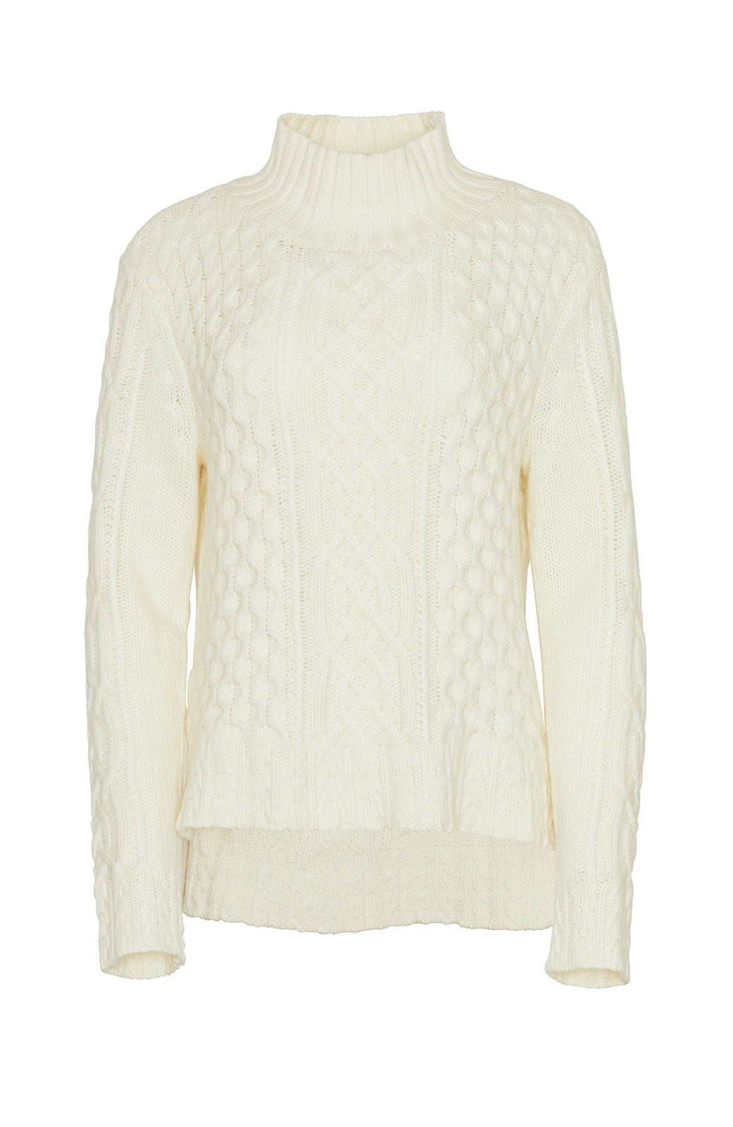 long cable knit jumper