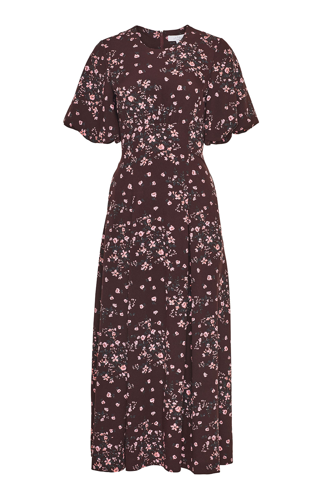 Pearl Lela Rose: Floral Crepe Midi Dress